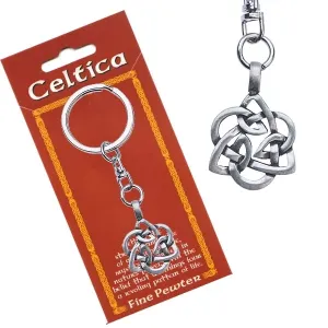 Kovinski obesek za ključe - keltski vozel, cvetlica