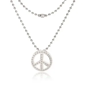 Ogrlica iz nerjavečega jekla - vojaška verižica, simbol miru