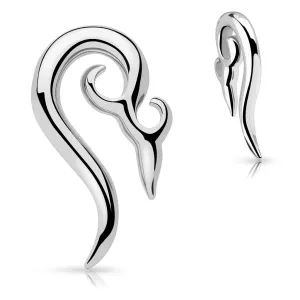 Piercing za uho iz nerjavečega jekla - okrasna spirala - Širina piercinga: 2,4 mm