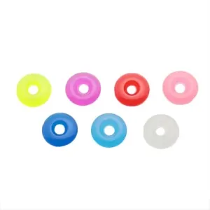 Barvni akrilni krog za piercing - obesek za ročko - Barva: Prozorna