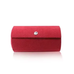 Rdeča škatla za nakit – v obliki valja, trinadstropna škatla za nakit