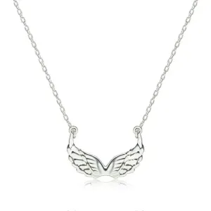 925 srebrna ogrlica - sijoča, izrezljana angelska krila