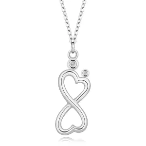 Ogrlica iz 925 srebra - brilijanti, simbol neskončnosti iz src