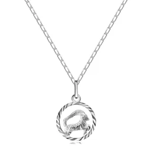 Ogrlica iz srebra 925 - verižica z zodiakalnim znamenjem, KOZOROG