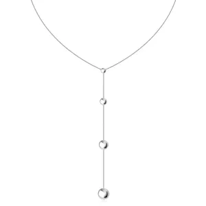 Srebrna ogrlica 925 – verižica s kačjim vzorcem, kroglice različnih velikosti
