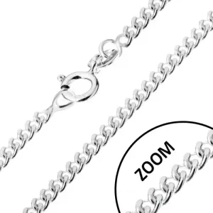 Srebrna verižica čistine 925, zasukani okrogli členi, širina 1,4 mm, dolžina 550 mm
