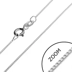 Srebrna verižica - poševno povezane votle kocke, 0,7 mm
