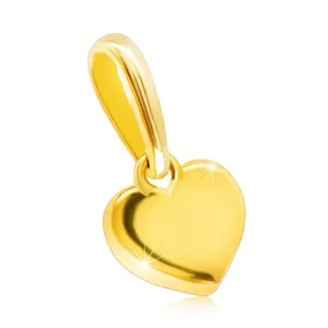 Obesek iz 9K rumenega zlata - majhno sijoče srce