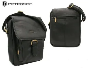Modna usnjena denarnica Peterson v črni barvi