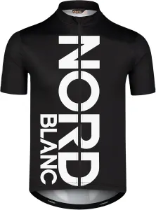 Moško kolesarjenje majica Nordblanc Logotip črna NBSMF7433_CRN