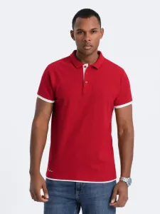 Brezčasna moška rdeča polo majica V2 POSS-0113