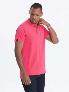Izrazita svetlo rožnata polo majica V4 S1745