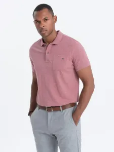 Modna rožnata polo majica V4 S1744