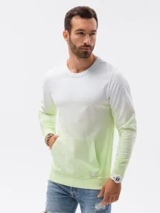 Melirani pulover v barvi limete B1150