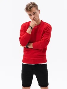 Preprost pulover brez kapuce v rdeči barvi B978