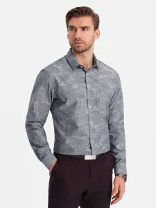 Trendovska flanelna siva srajca V3 SHCS-0157