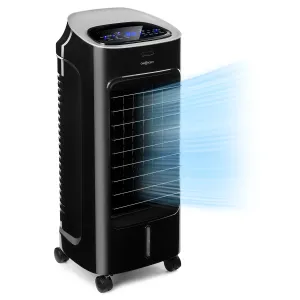 OneConcept Coolster, hladilec zraka, ventilator, ionizator, 60 W, 320 m³/h , 4 l posoda, črna barva