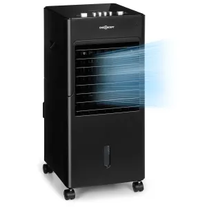 OneConcept Freshboxx, hladilnik zraka, 3 v 1, 65 W, 360 m³/h, 3 moči kroženja zraka, črna barva