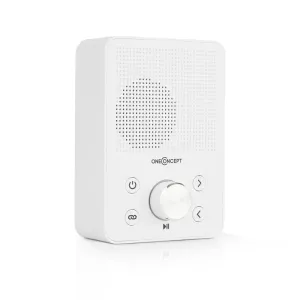 OneConcept Plug+Play FM Radio za vtičnico, UKW-Tuner, USB, BT, bela