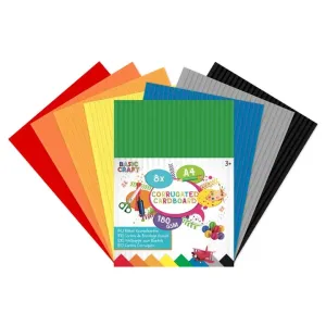 Valoviti barvni papir A4 - komplet 8 kosov (valovit barvni)