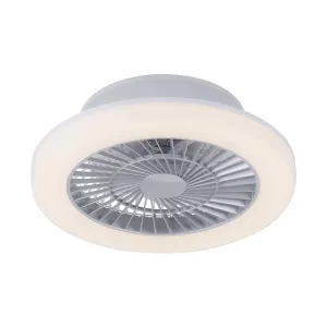 Dizajn stropnega ventilatorja siv z LED - Maki