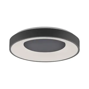 Moderna stropna svetilka temno siva z LED 3-stopenjsko zatemnitvijo - Steffie
