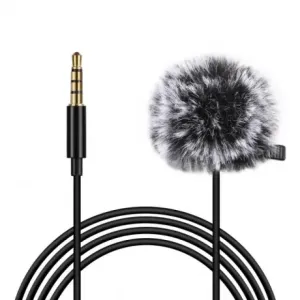 PULUZ PU424 Lavalier mikrofon s sponko 3.5mm mini jack, 1.5m, črna #141324