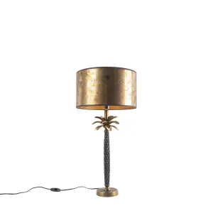 Art Deco namizna svetilka bron z bronastim odtenkom 35 cm - Areka