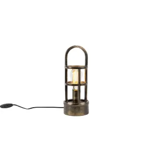 Art Deco namizna svetilka bronasta 35 cm - Kevie