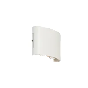 Zunanja stenska svetilka bela z LED 4 lučkami IP54 - Silly