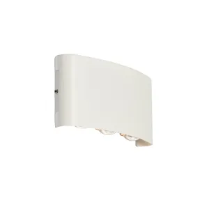Zunanja stenska svetilka bela z LED 6 lučkami IP54 - Silly