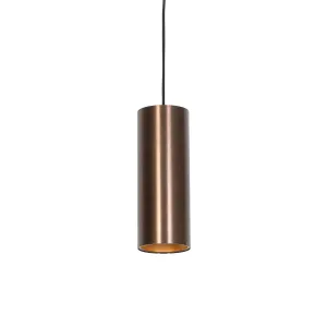 Dizajnerska viseča svetilka temno bronasta - Tubo
