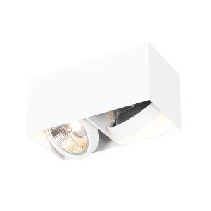 Design spot bel pravokoten AR111 2-svetloba - Škatla