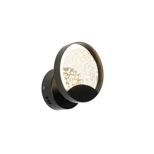 Design stenska svetilka črna z LED - Patrick