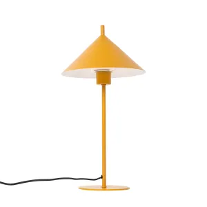 Dizajnerska namizna svetilka rumena - Triangolo