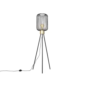 Design talna svetilka črna z zlatom - Mayelle