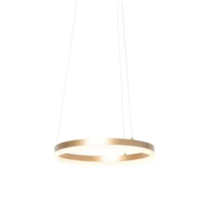 Design viseča svetilka zlata 40 cm z LED 3 stopenjskimi zatemnitvijo - Anello