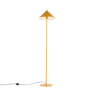 Dizajn stoječa svetilka rumena - Triangolo