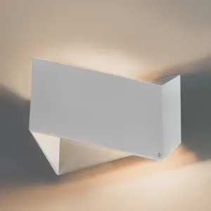 Dizajn stenska svetilka bela - Zložljiva
