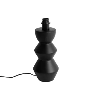 Dizajnerska namizna svetilka črna keramika 16 cm brez senčnika - Alisia