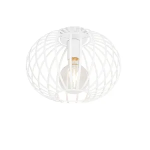 Dizajnerska stropna svetilka bela 30 cm - Johanna