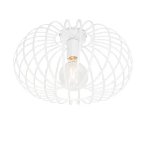 Dizajnerska stropna svetilka bela 39 cm - Johanna