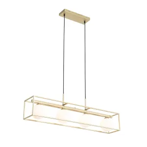 Dizajnerska stropna svetilka zlata z belimi štirimi lučmi - Aniek