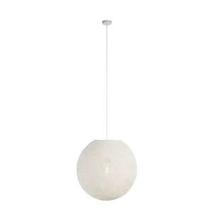Podeželska viseča svetilka bela 60 cm - Corda