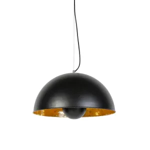 Industrijska viseča svetilka črna z zlatom 50 cm - Magna Eglip