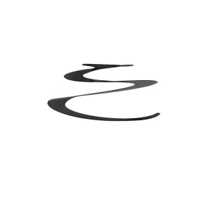 Jeklen senčnik črn 20 cm - Spirala