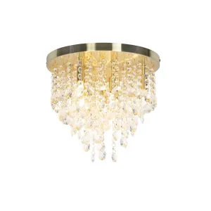 Klasična stropna svetilka zlato / medenina 35 cm - Medusa