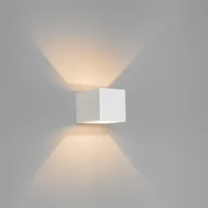Komplet 2 modernih stenskih svetilk bela - Transfer