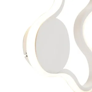 Moderna stenska svetilka bela z LED - Plomp