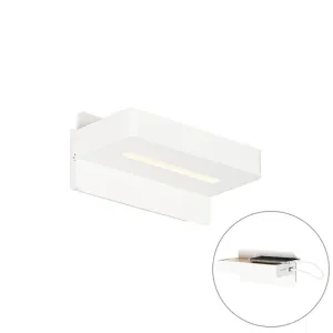 Moderna stenska svetilka bela z LED z USB - Ted